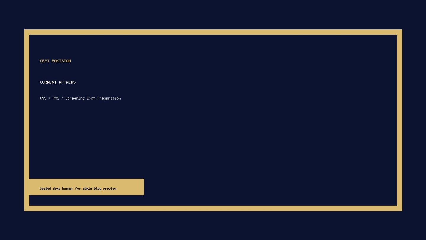 CSS Current Affairs Banner
