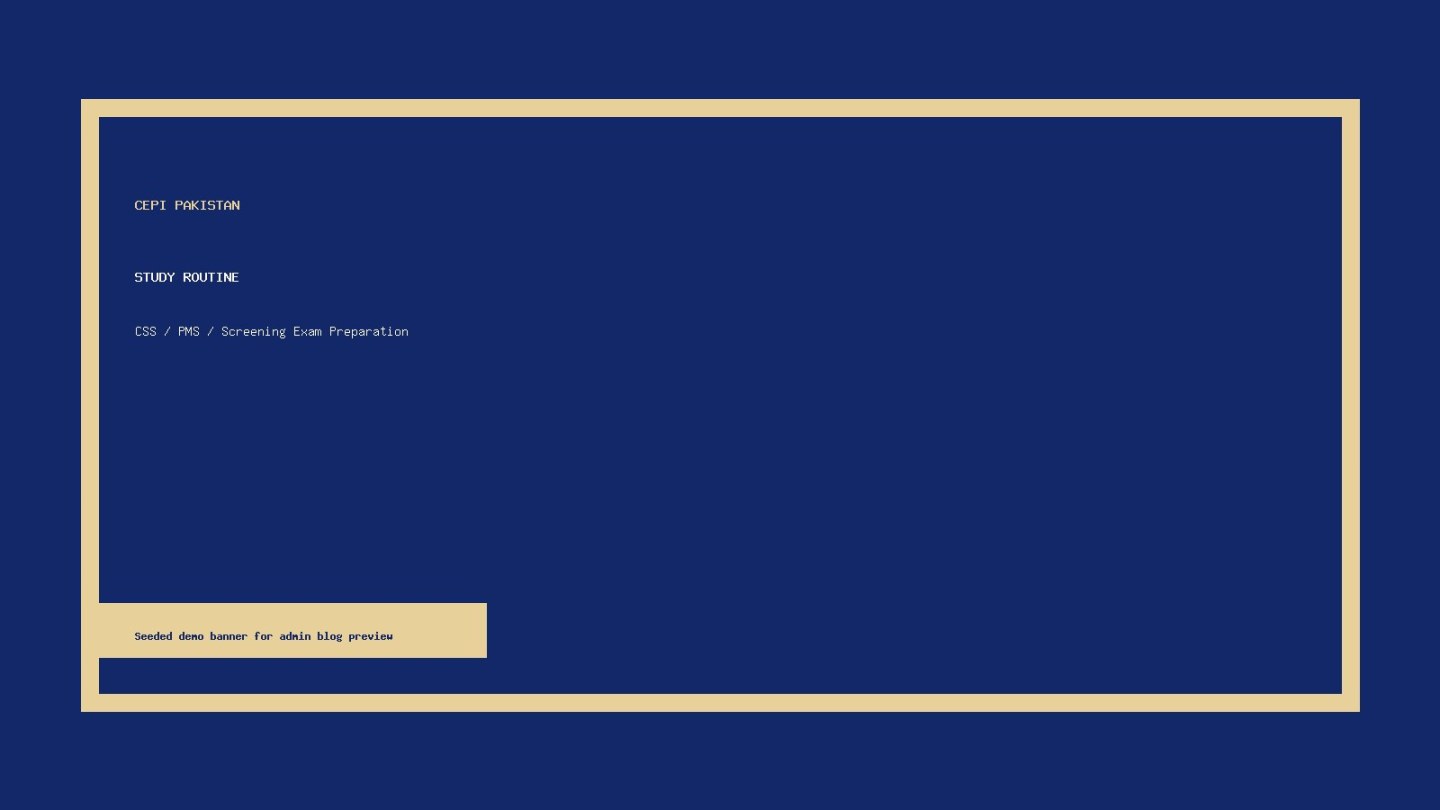 Daily Study Routine Banner